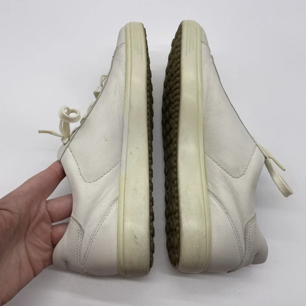 ECCO Soft Leather Sneakers‎ Womens Size 41 US 10 White Casual Fashion Shoes